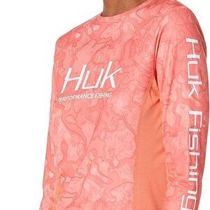 HUK Women's Size S Icon X Camo Long Sleeve Performance Nylon Fishing Shirt